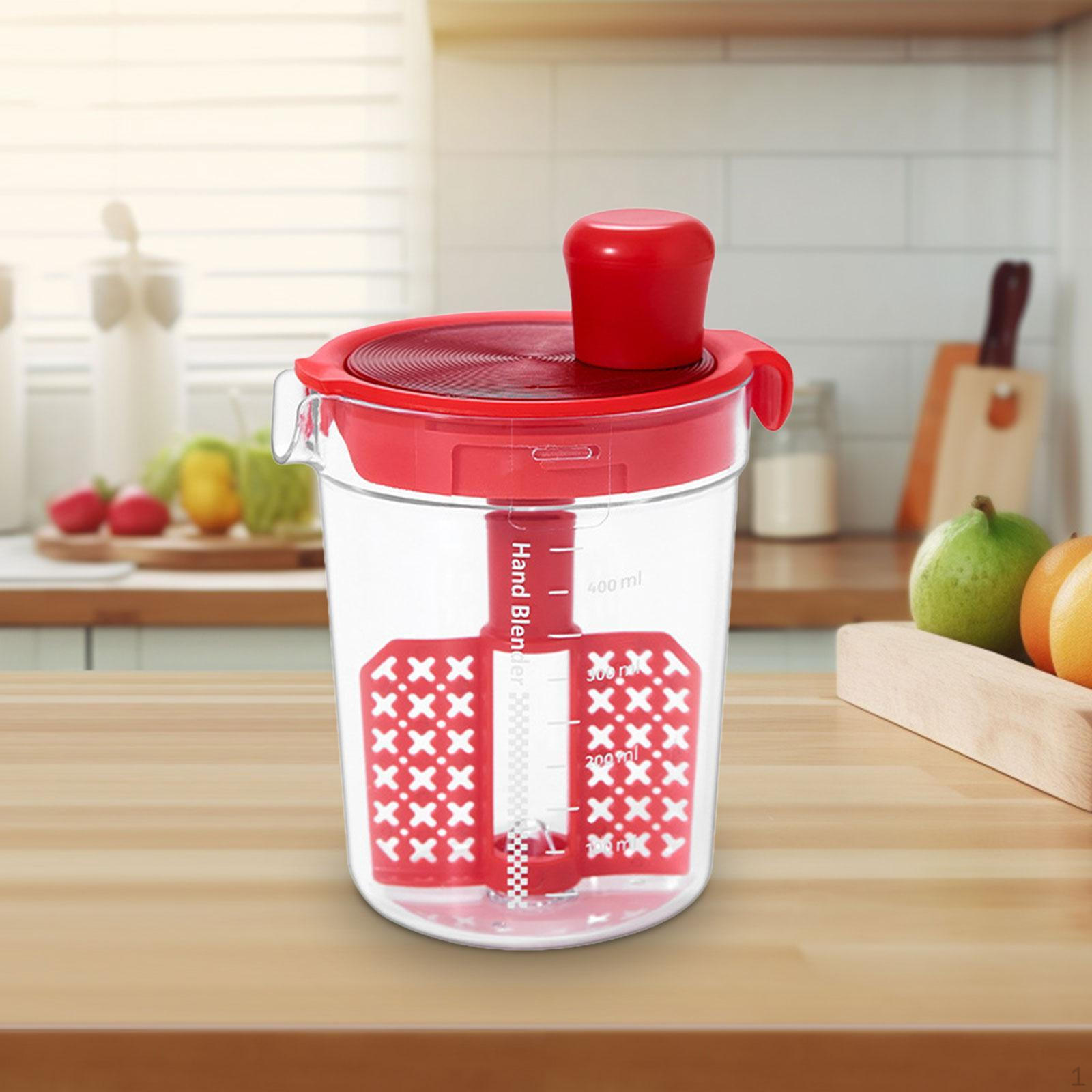 

Контейнер для смешивания заправки для салата и разделения яиц красный