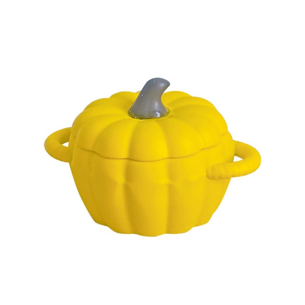 1/6 1/12 Doll Mini Pumpkin Soup Pot Alloy Dollhouse Halloween Decoration  Festival Supplies