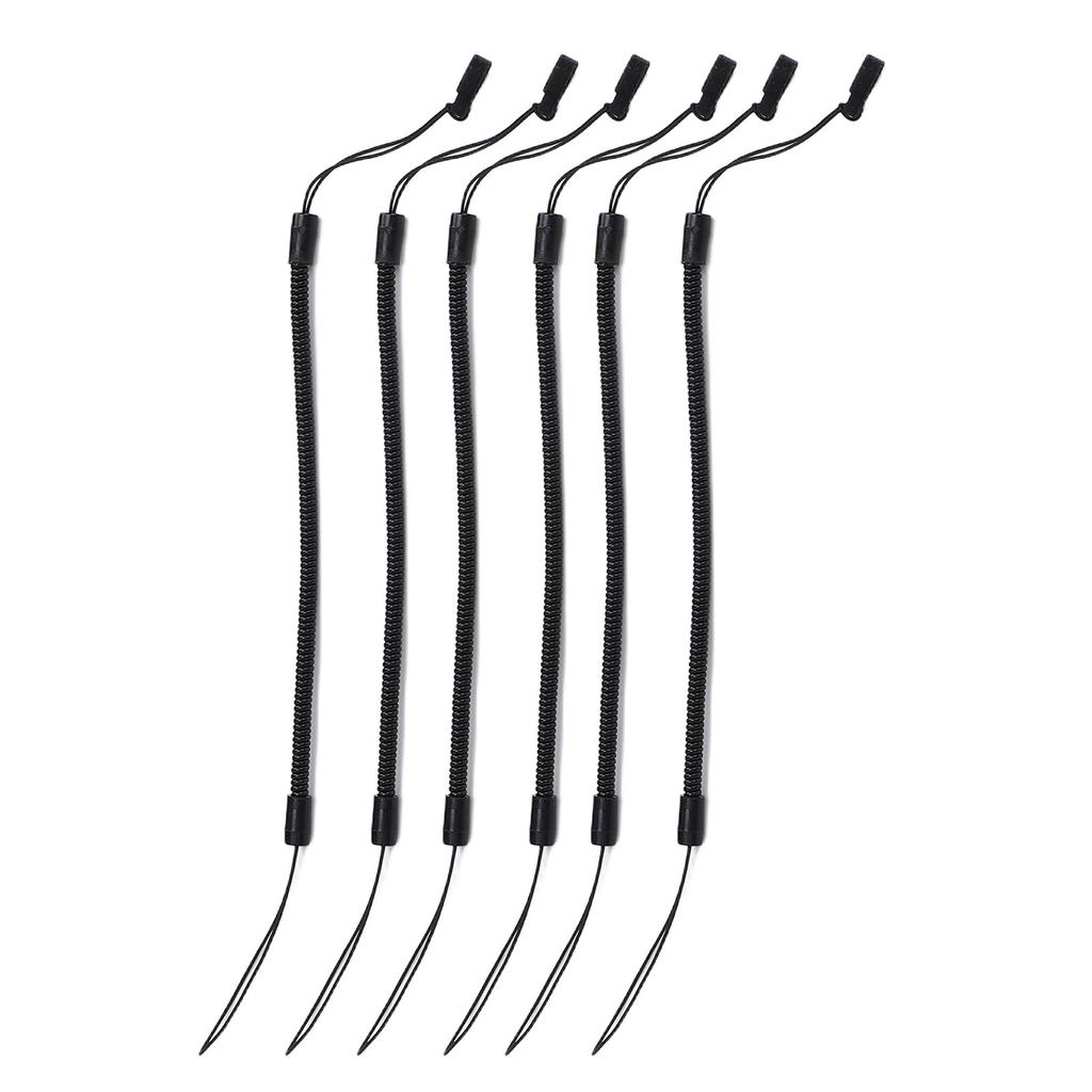 6PCS Elastic Pen Lanyard Retractable Spring Coil Strap Anti Lose Pen Leash with Ring for Tethering Drawing Pens