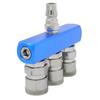 winova Air Coupler Socket, Twin Socket, 3-Way, Aluminum, Compact Design, for Air Compressors