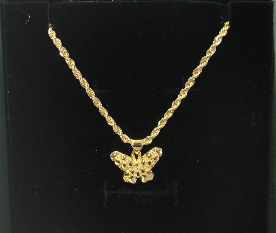 Hip Hop Unique Design Gold Nugget Shaped Charm Pendant Necklace for Women/men Jewelry золотой