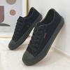 Spring and summer all-black canvas shoes casual shoes low-top flat-soled cloth shoes student sneakers teenager breathable