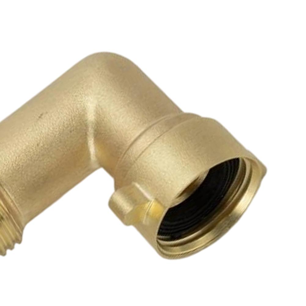 Hose Connector Brass 90 Degree Elbow Adapter For American Threaded Garden Hoses Secure Water Pipe Connection