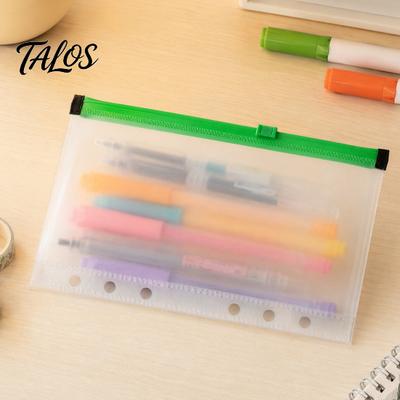 Sticker-Aufbewahrungstasche 8 Stück A4 A5 B6 A8 Ordner-Taschen, 6/11 Loch Klarplastik Reißverschluss Schüler Dokumentenhalter Organizer, Lochblättersammler