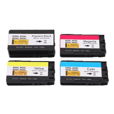 Paquete Combo de 4 Cartuchos de Tinta de Repuesto para Impresora de Inyección de Tinta OfficeJet 8702 952 953 954 955XL