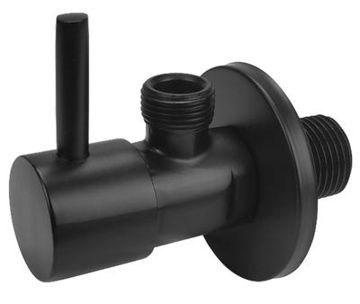 Schwarzes Eck-Absperrventil 1/2"X3/8"", Keramikköpfe