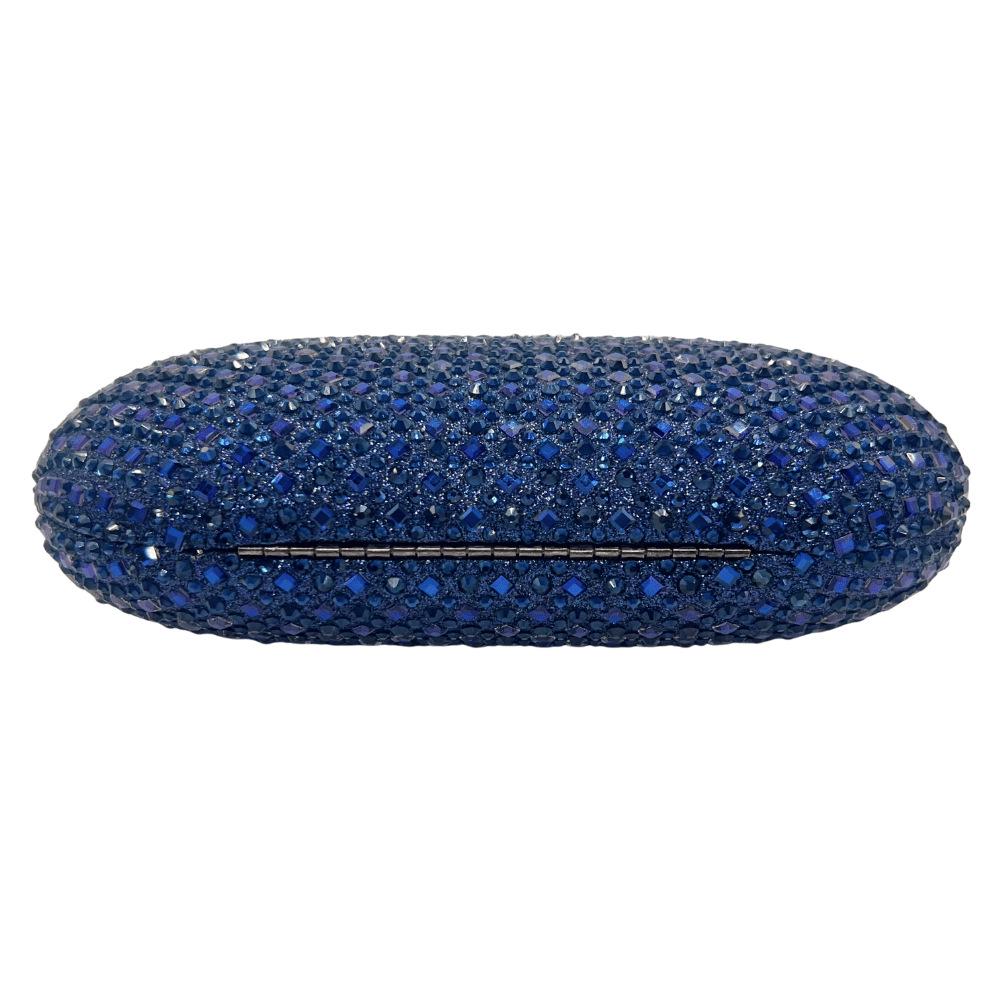 Gold Sparkling Rhinestone Clutch: Elegant Women's Evening Handbag with Diamond Detailing