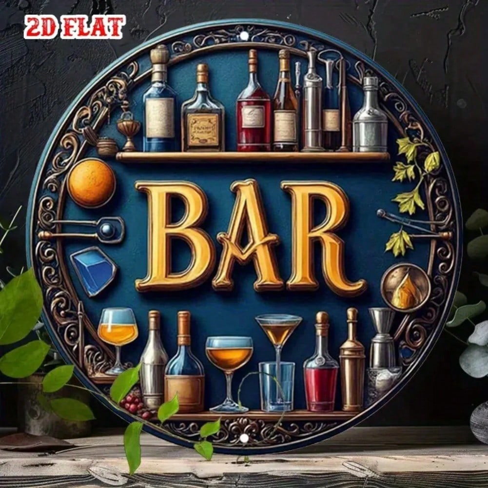 2D Metal Wall Art Classic Elegant Home Decor Easy Hanging Modern Wall Sticker 20x20 разноцветный