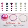 1890Pcs Changing Color Pearl Beads Set for Jewelry Making DIY Crafts Elegant Spacer Beads with Holes Round Beads DIY