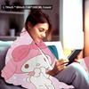 1pc Sanrio My Melody Pink Flannel Blanket 2D Print Soft Cozy Throw for Bedroom Living Room Camping All Season