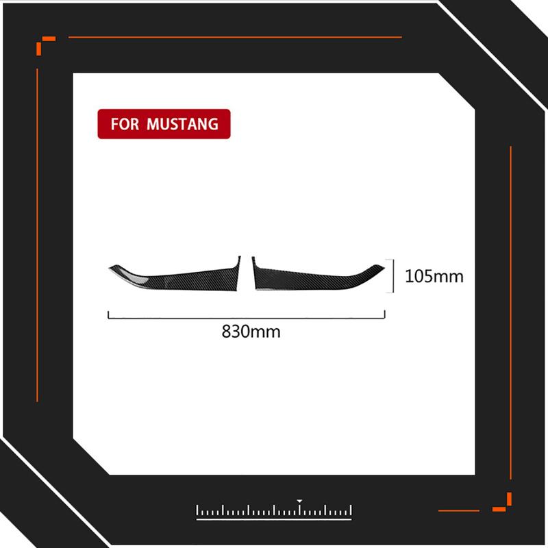 For Ford Mustang 2015- Styling Carbon Fiber Car Front Door Panel Decorative Stickers Auto Interior Modification Accesorios