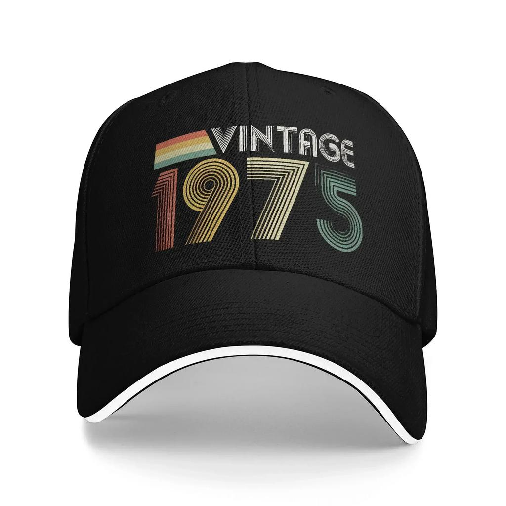 Vintage Th Birthday Gift Aged Years Old Outfit Unisex Women Baseball Cap Trucker Hat Retro Daily Headwear Snapback Cap