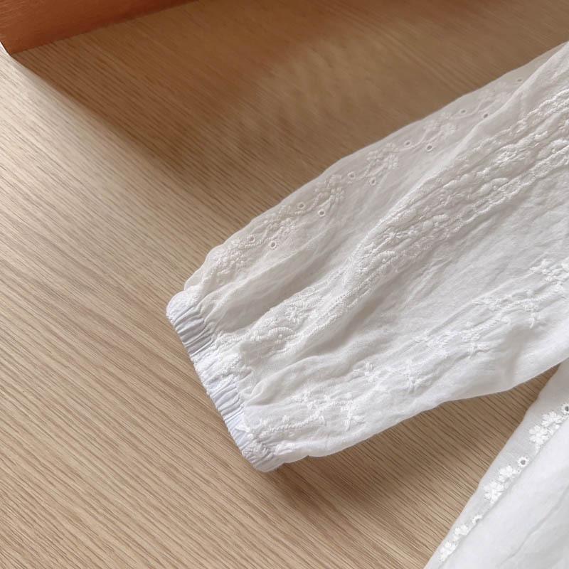 Mädchen Stilvolles Besticktes Langarm Prinzessinnenkleid - Frühling/Herbst