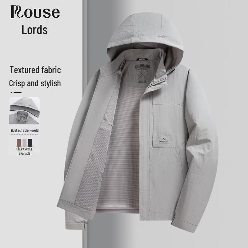 Men s Detachable Hood Business Casual Windproof Jacket 175