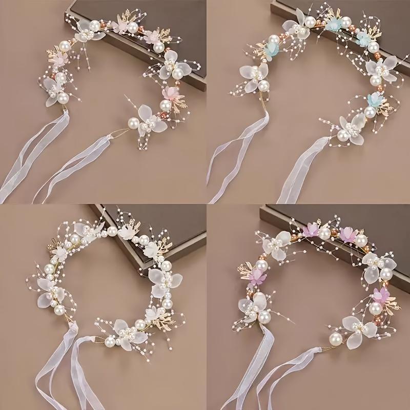 1pc Women's Elegant Floral Headpiece with Rhinestones & Zinc Alloy Fairy-Tale Design Wedding Bridal Hair Accessories