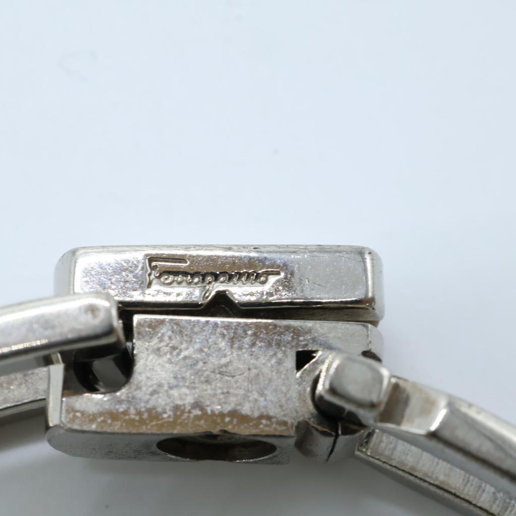 Salvatore Ferragamo Bit motif Chain Bracelet SilverUsed