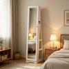 Bedroom Mirror, Swivel Mirror, Floor Mirror, Dressing Mirror with Storage Space