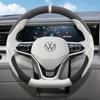Premium Wildleder Lenkradbezug für VOLKSWAGEN Tiguan Golf Passat Polo Atlas Taos ID.3 ID.4 ID.7 15 Zoll Sportliches Auto Zubehör