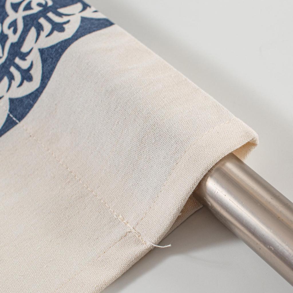 Yimanqiyun Blue Floral Window & Door Curtains, Coffee & Kitchen Washbasin Dustproof Cover
