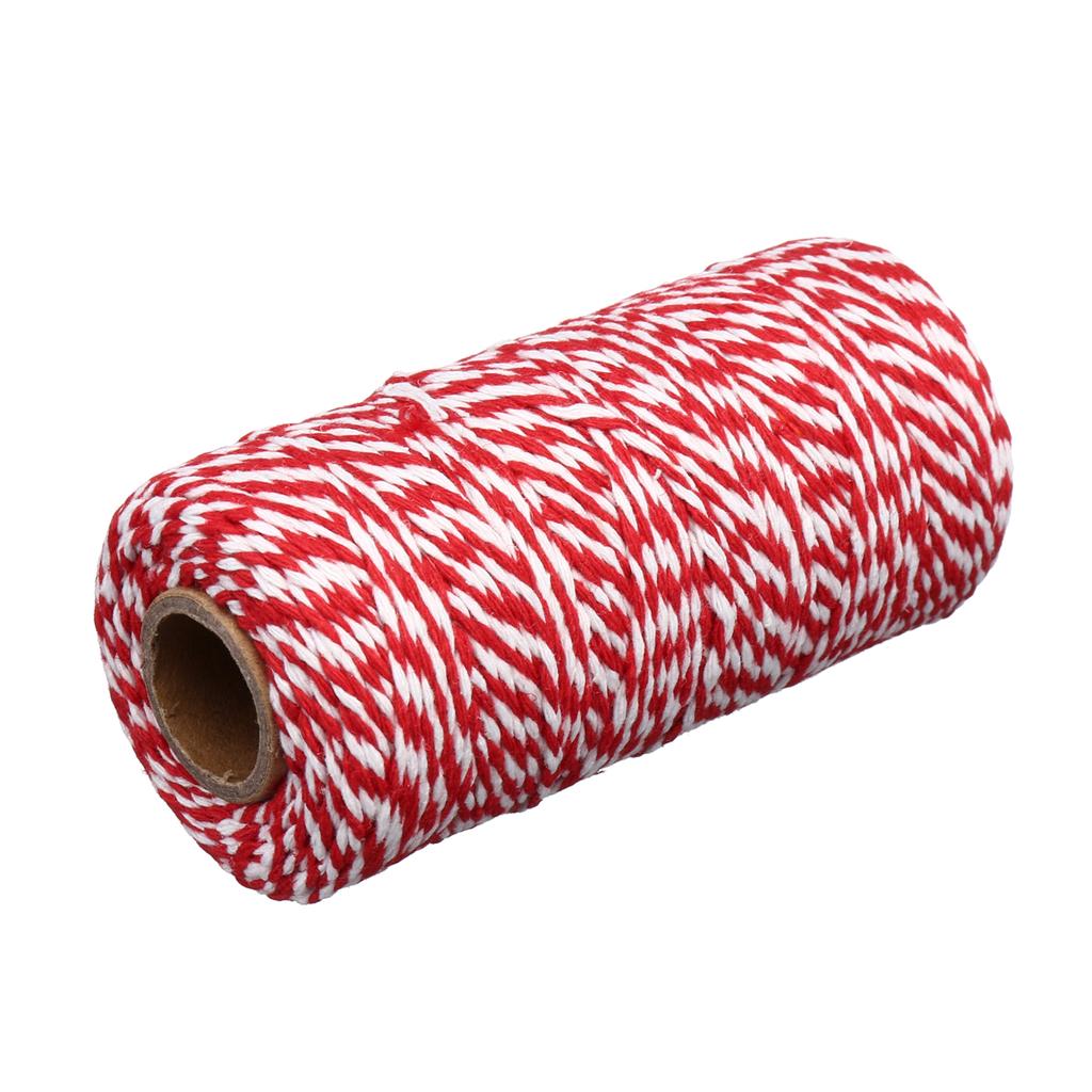 2mm 100M Macrame Rope Bicolor Cotton Twisted Cord Hand Craft String DIY ...