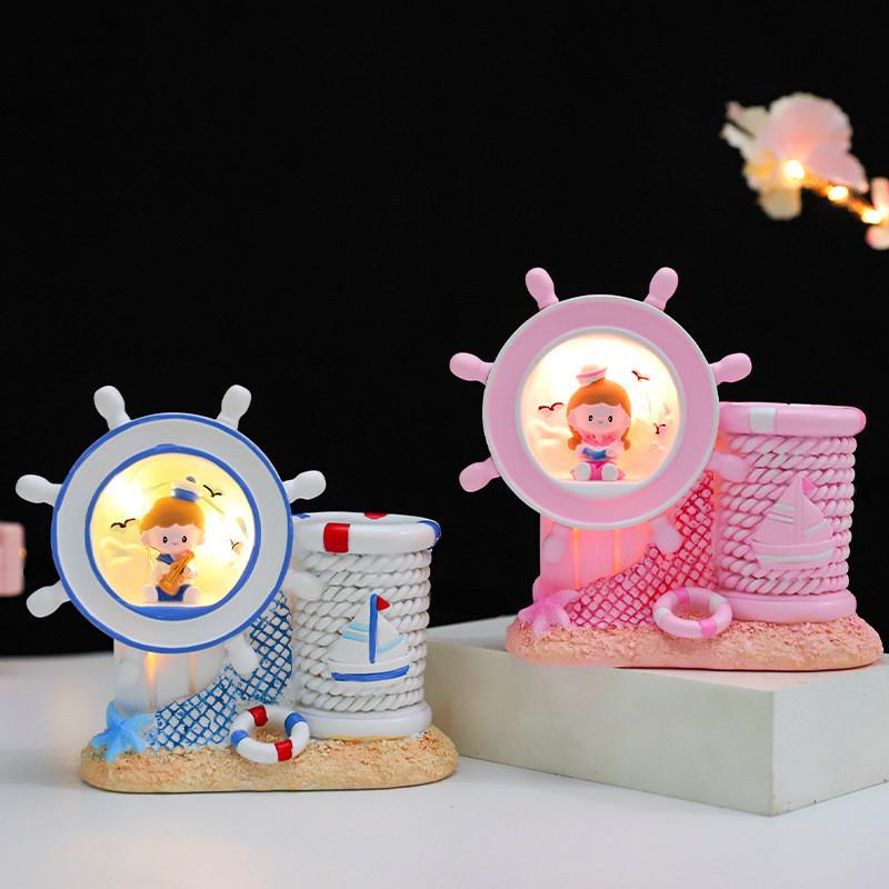 Mediterranean Penholder New Light Creative Night Light Aaa Battery Power Supply