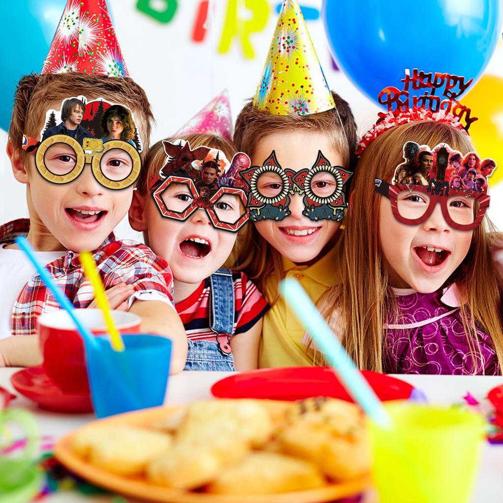 12-36pcs strangers Hawkins storiy Party Paper Glasses Decoration  Party Paper Glasses Decoration
