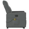 Massage Recliner with Rising Function Dark Grey Fabric