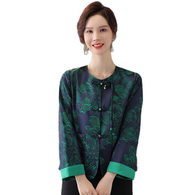 Trendige Freizeitjacke im chinesischen Stil 2025 für Frauen mittleren Alters und ältere Frauen: Frühling, Herbst, Winter