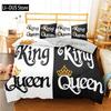 King And Queen Duvet Cover Set Microfiber Beard And Red Lips King Size Bedding Set For Couple Romantic Valentine's Day Presents