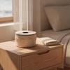 Half-PU Leather Tissue Box Versatile Cylindrical Tabletop
