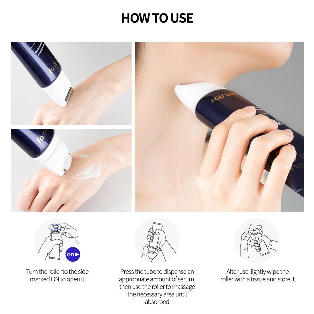 Farmstay Black Snail & Peptide 9 Perfect Facial & Neck Roller Serum 100ml