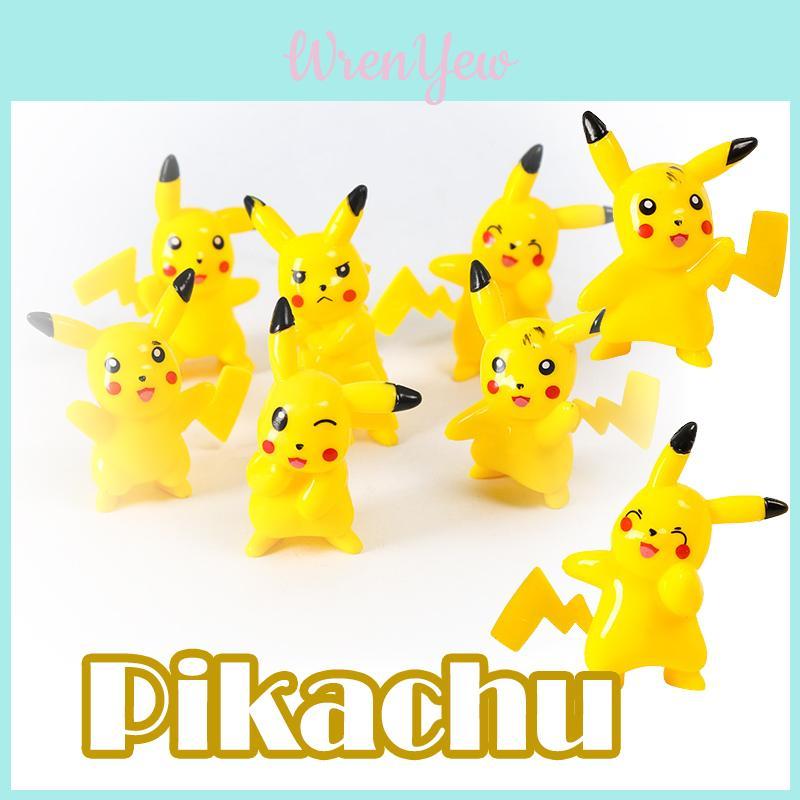 Entzückendes Pikachu Cartoon Anime Figur Modell Puppen Set Perfekt für Kuchendekoration und Geschenke