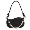 Niche design 2025 new sweet wind love pearl matte handbag solid color versatile shoulder messenger women's bag