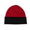 Autumn and winter color matching knitted hats, men's and women's cold hats, face-showing small wool hats, seamless integrated double-layer two-color c