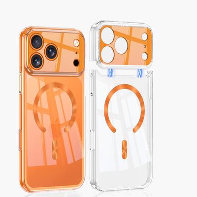Galvanisierte für Magsafe Magnetische Transparente Handyhülle für iPhone 17 Pro Max 17 Pro Klare Harte Schale Stoßfeste Abdeckung