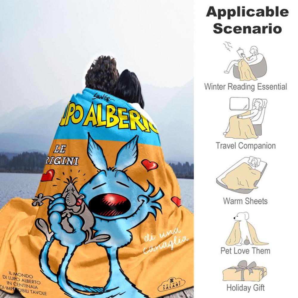 Lupo Alberto Blanket, High quality Comfortable for All Seasons, Home Decor, Warmth and Comfort