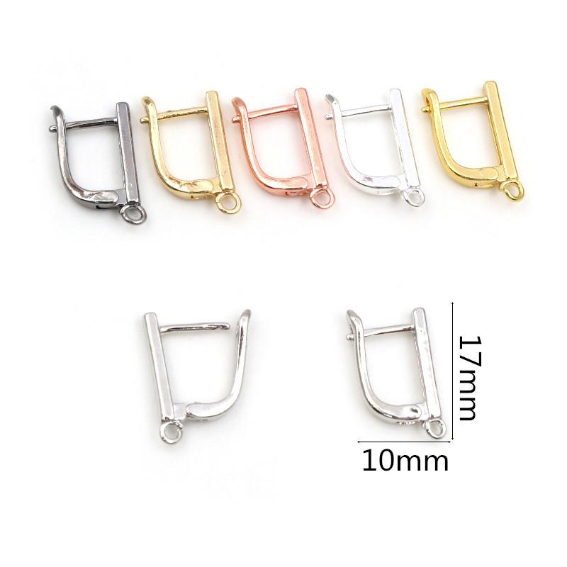 10pcs 3-Styles Gold Color French Earring Hooks Lever Back Open Loop Setting for DIY Earring Clips Clasp Jewelry Making Findings
