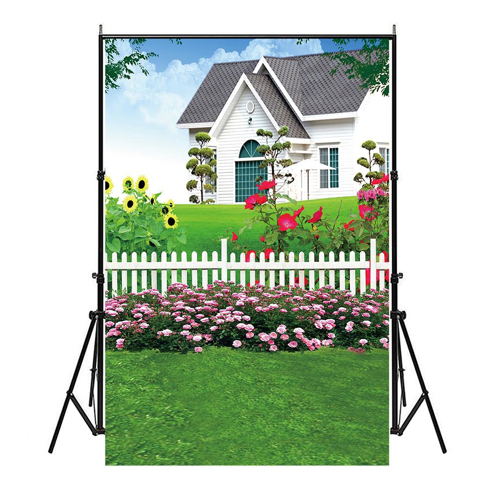 House Corner Theme Backdrop for Summer Weddings,Birthdays,Graduations,Party Decor Banner,Picturesque Scene,Tapestry