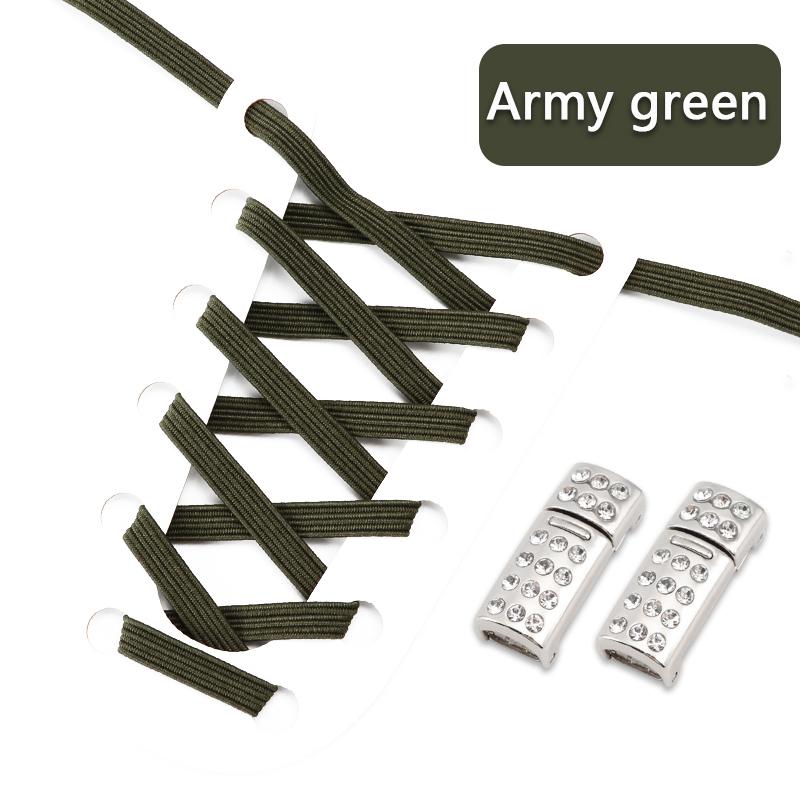 Elastic Laces Sneakers Luxury Diamond Magnetic Lock Shoelaces Without ties Kids Adult No Tie Shoe laces 8MM Width Flats Shoelace