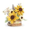 Flower Building Blocks Compatible with Lego: Potted Plant Simulation, Sunflower Bouquet, Creative Girl's Assembly Toy
