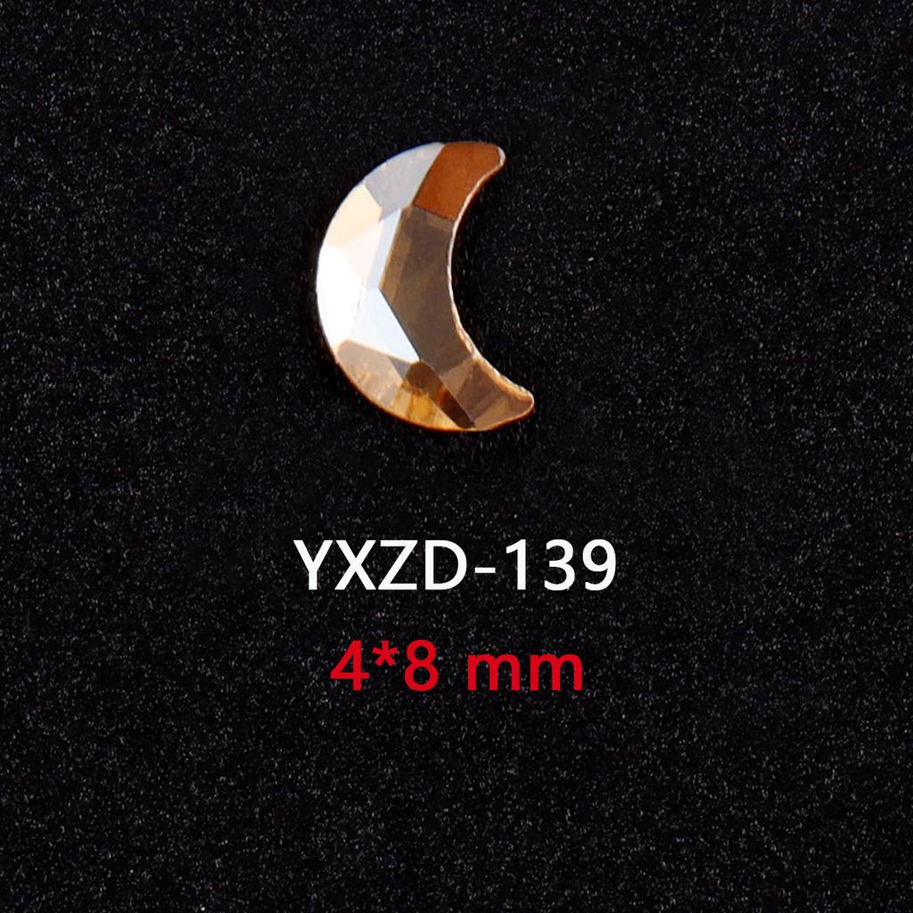 1440 Glas Diamanten mit flachem Boden Gold Champagner Speziell geformte Nageldiamanten DIY Tragematerial für Nägel Nagel Speziell geformte Diamanten Zubehör