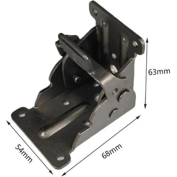 90 Degree Self-Locking Folding Hinge Table Legs Chair Extension Folding Table Leg Hinge Furniture Hardware Foot Fixing Parts(Black)