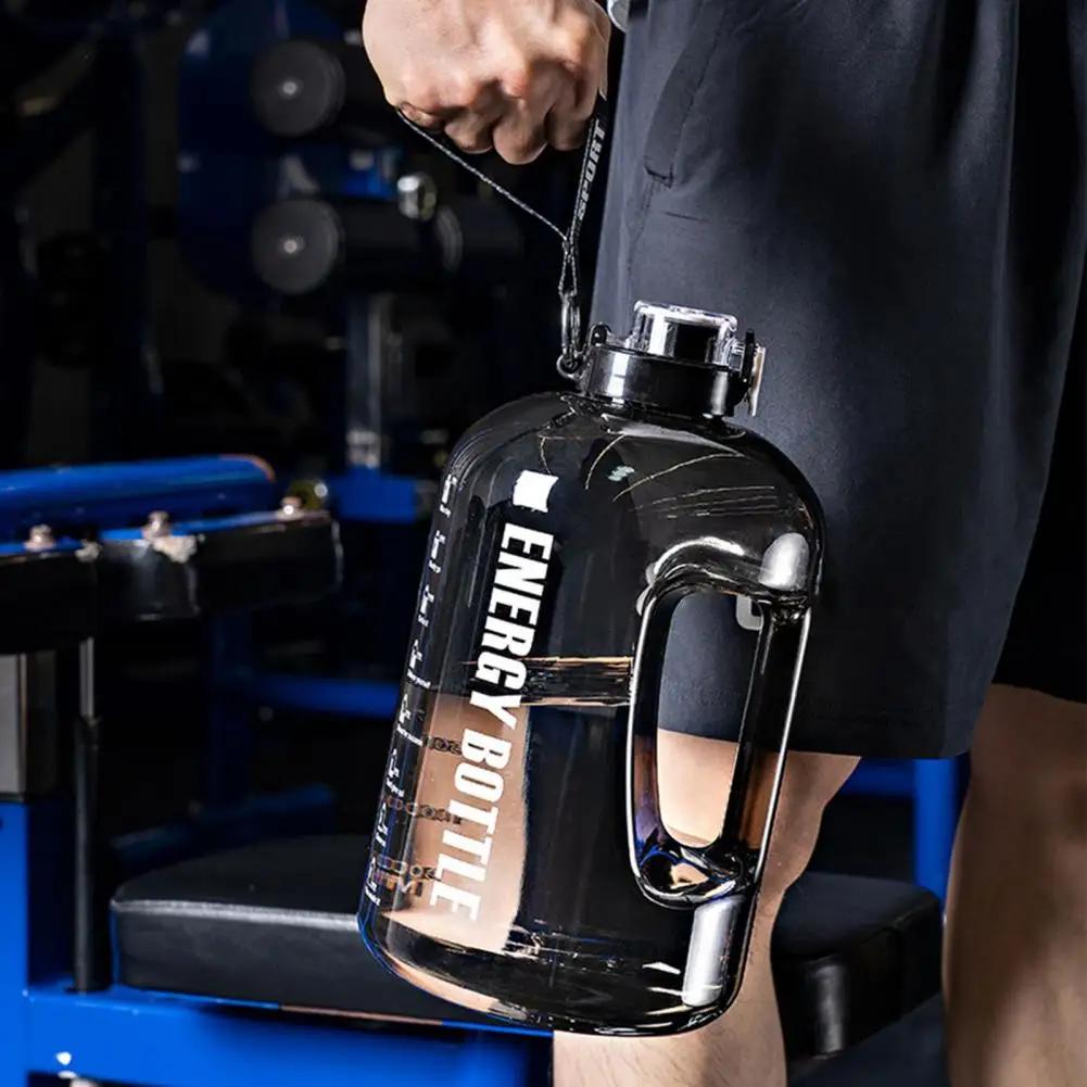 2.5L Sports Kettle with Lanyard Large Capacity Sports Bottle Outdoor Hiking Fitness Portable Water Drinking Jug with Straw