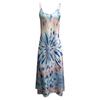Women Summer Casual Floral Printed Bohemian Floral Long Dress With Pockets