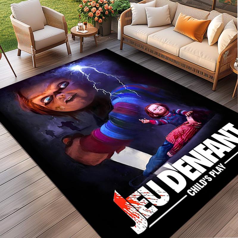 Chucky Print Rug, Washable Floor Carpet, For Entryway Dorm Laundry Room Office Study, Home Decor Birthday Christmas Gift