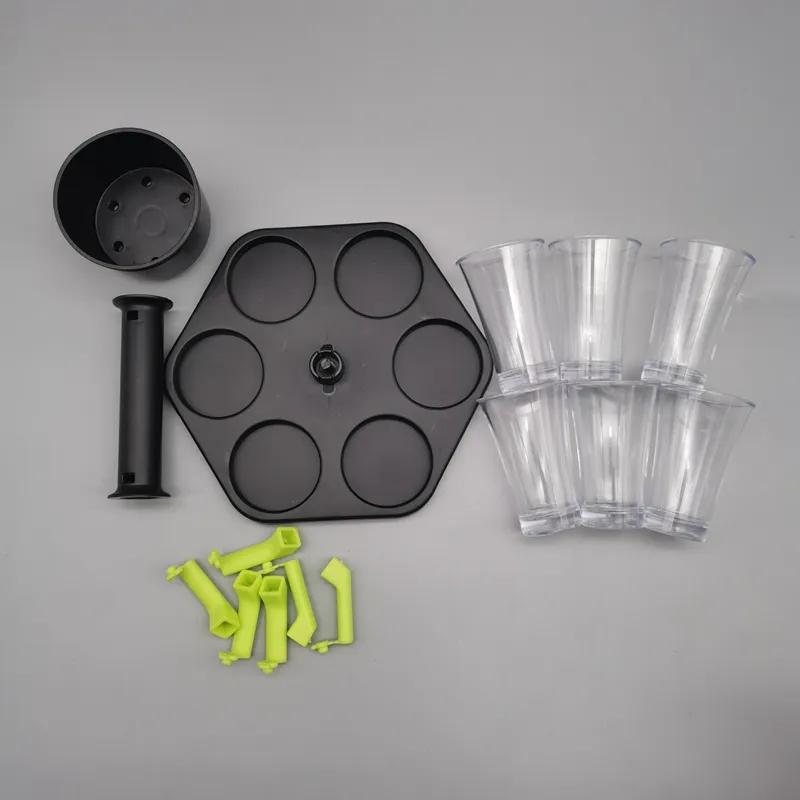 Hexagonal Wine Separation Device Wine Pouring Dispenser Wine Glass Tray Set Household Commercial Hotel Supplies YLE41