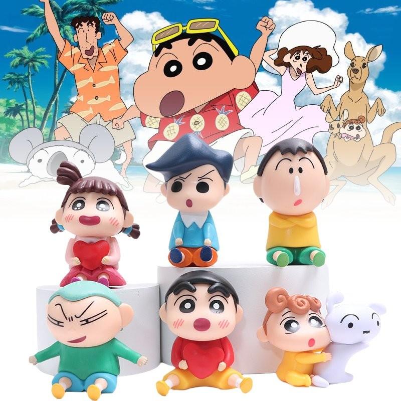Adorable Pvc Sitting Crayon Shinchan Figure Collection With 6 Unique Designs