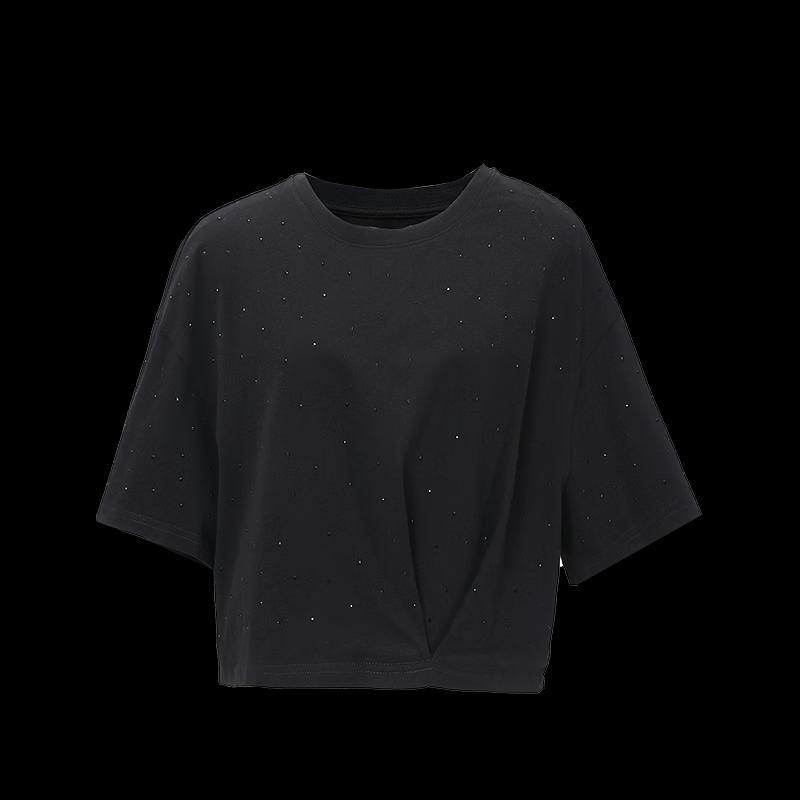 Tatou Fashion Rhinestone Short Sleeve Women's T-Shirt