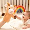 Cartoon Stuffed Hand Doll Cute Stuffed Plush Animal Toy Goat Sheep Plush Puppets  Interactive Props