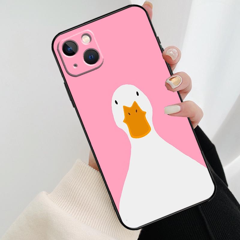 Cartoon Funny Goose Phone Case For iPhone 17 Pro Max 14 13 12 11 15 16 Pro Max mini 16 15 Plus 16e 17 Air Cover